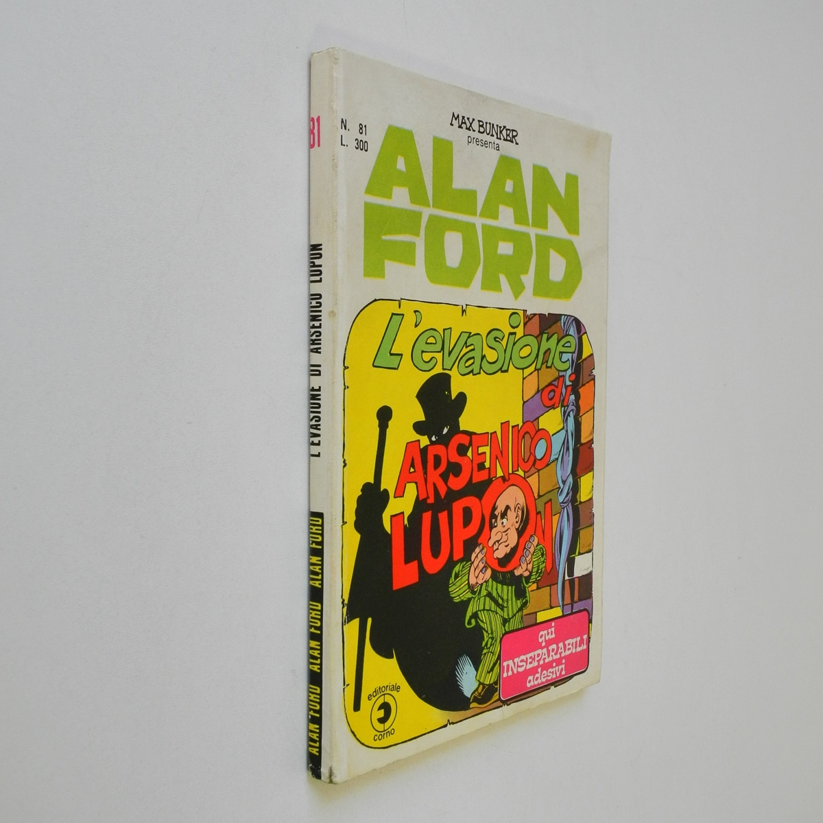 Alan Ford n. 81 con Adesivi L’evasione di Arsenico Lupon