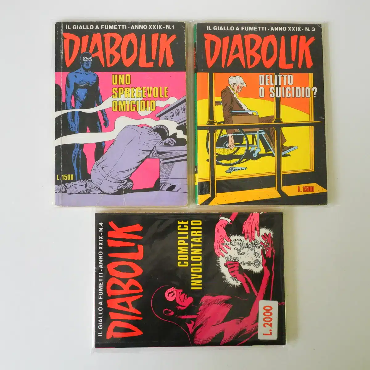Diabolik anno XXIX n. 1 – 3 – 4