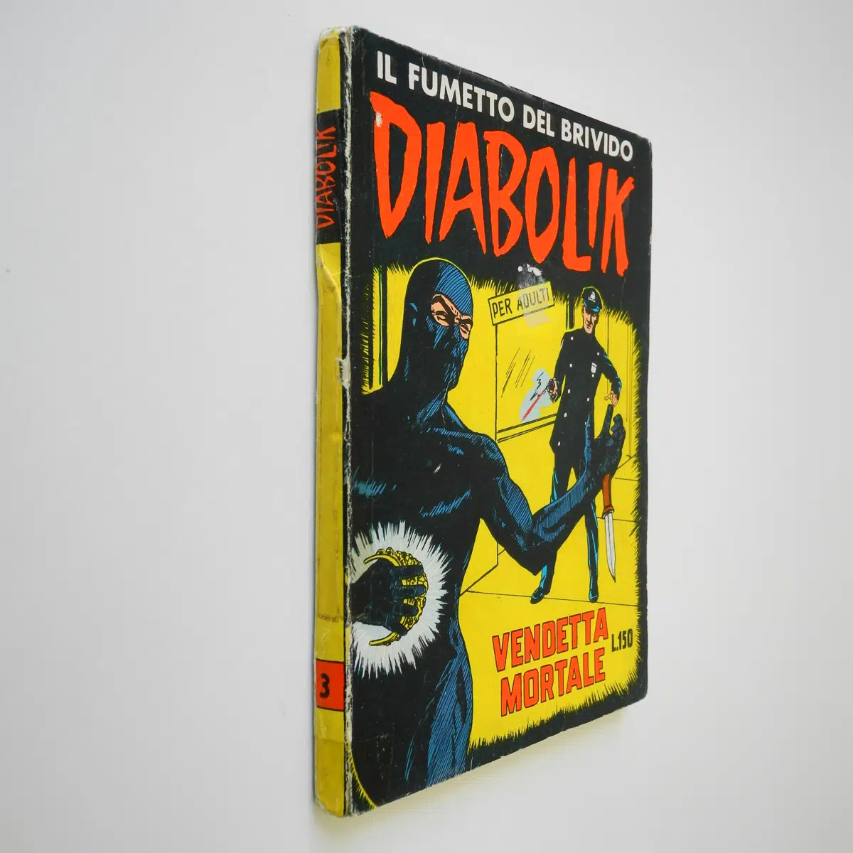 Fumetto di Diabolik seconda serie 3 originale Astorina Sodip del 1965 Vendetta Mortale