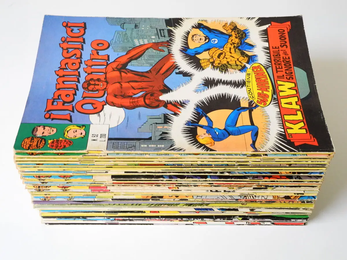 Fumetti dei supereroi de I Fantastici Quattro originali Corno