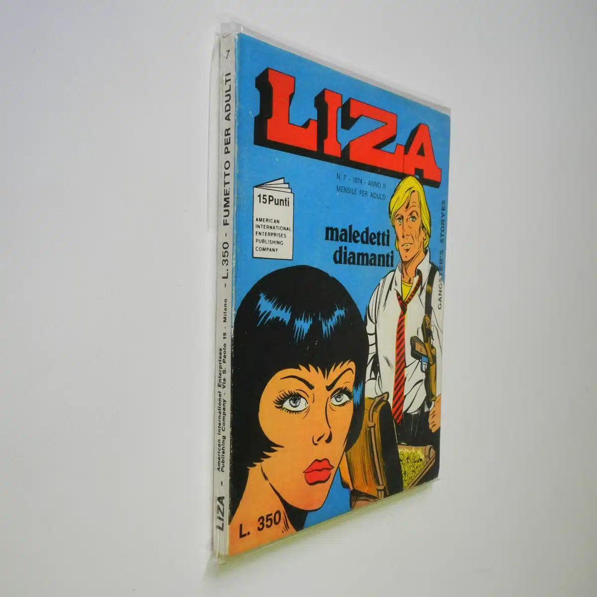 Fumetto di Liza 7 American International Publishing company del 1974 Maledetti diamanti