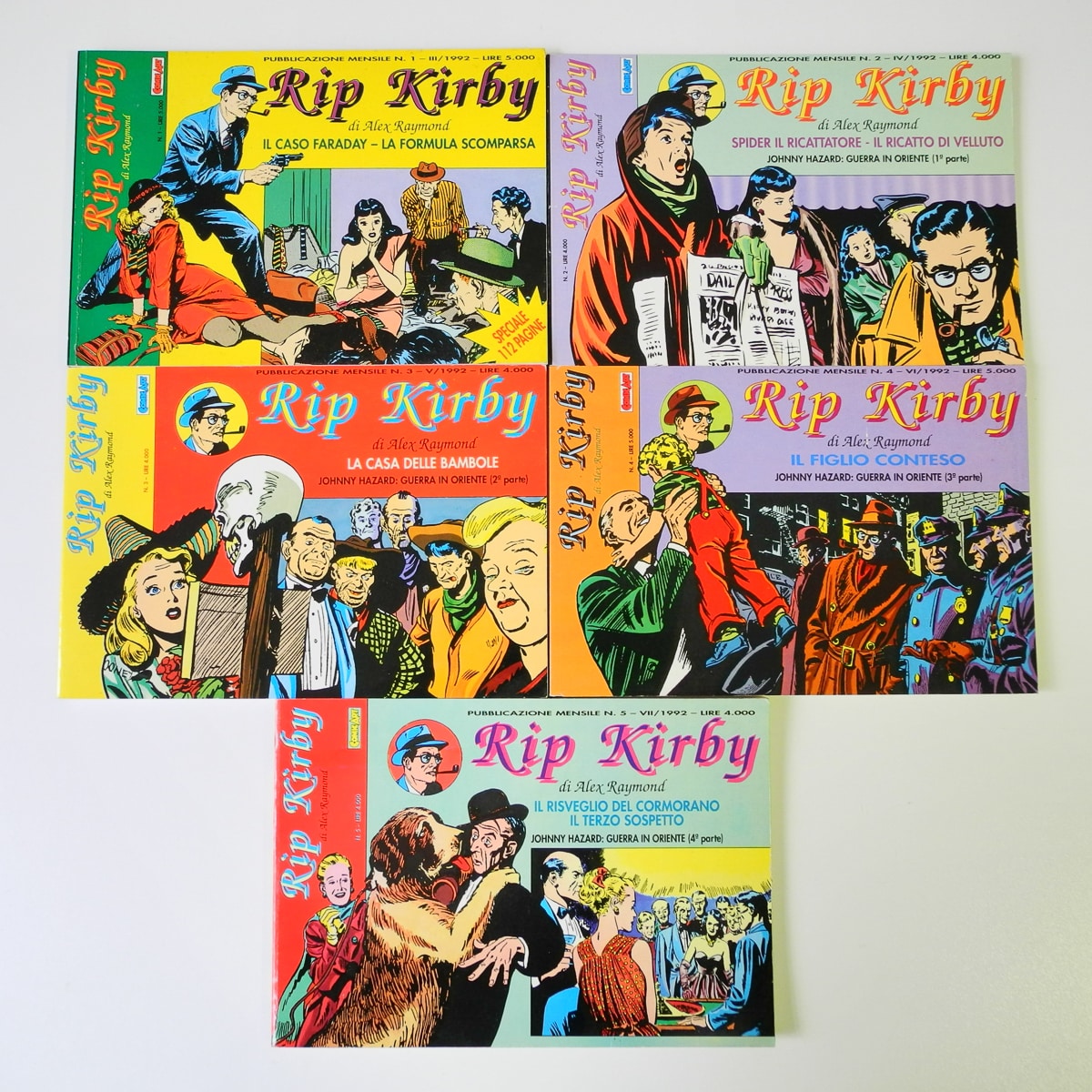 Rip Kirby n. 1-5 edizioni Comic Art